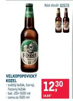 Makro Velkopopovický Kozel nabídka
