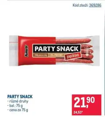 Makro PARTY SNACK nabídka