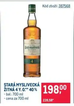Makro STARÁ MYSLIVECKÁ ŽITNÁ 4 Y. O.** 40 % nabídka