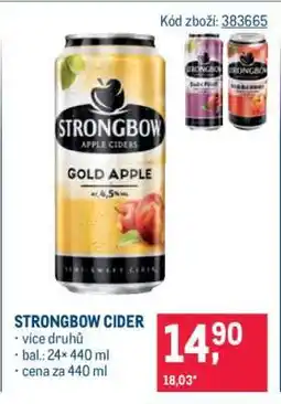 Makro Strongbow cider nabídka