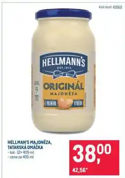 Makro HELLMAN’S MAJONÉZA, TATARSKÁ OMÁČKA nabídka