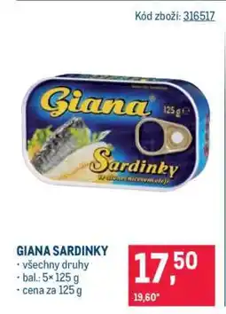 Makro Giana Sardinky nabídka