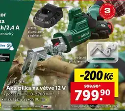Lidl PARKSIDE AKU PILKA NA VĚTVE 12 V nabídka