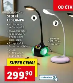 Lidl LIVARNO HOME STOLNÍ LED LAMPA nabídka