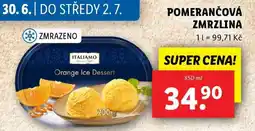 Lidl ITALIAMO Orange Ice Dessert nabídka