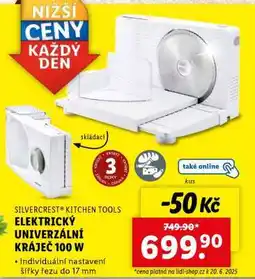 Lidl SILVERCREST KITCHEN TOOLS ELEKTRICKÝ UNIVERZÁLNÍ KRÁJEČ 100 W nabídka