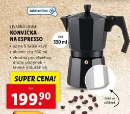 Lidl LIVARNO HOME KONVIČKA NA ESPRESSO nabídka