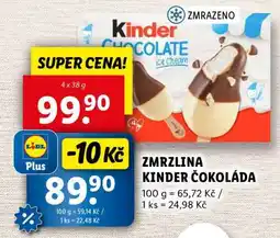 Lidl ZMRZLINA KINDER ČOKOLÁDA nabídka