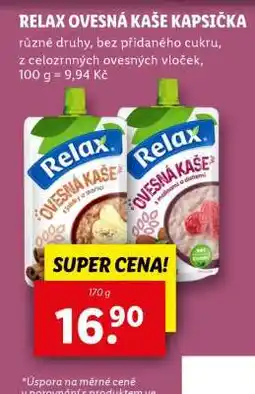 Lidl RELAX OVESNÁ KAŠE KAPSIČKA nabídka