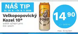 Konzum Velkopopovický Kozel 10° nabídka