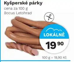 Konzum Kyšperské párky nabídka