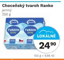 Konzum Choceňský tvaroh Ranko nabídka