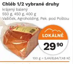 Konzum Chléb 1/2 vybrané druhy nabídka