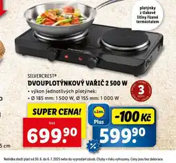 Lidl Dvouplotýnkový vařič 2500 w nabídka