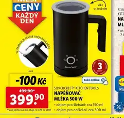 Lidl Napěňovač mléka 500 w nabídka