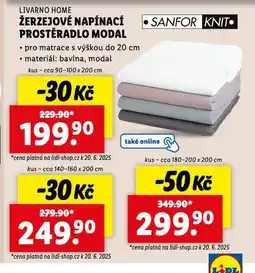 Lidl Žerzejové napínací prostěradlo 140-160 x 200 cm nabídka