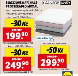 Lidl Žerzejové napínací prostěradlo 90-100 x 200 cm nabídka