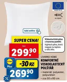 Lidl Komfortní viskoelastický polštář nabídka
