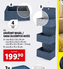 Lidl Závěsný regál / sada úložných košů nabídka