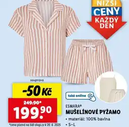 Lidl Mušelínové pyžamo nabídka