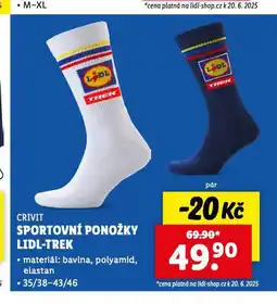 Lidl Sportovní ponožky lidl-trek nabídka