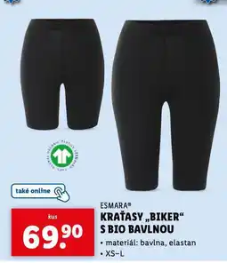 Lidl Kraťasy biker s bio bavlnou nabídka
