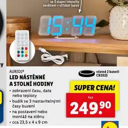 Lidl Led nástěnné a stolní hodiny nabídka