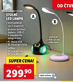 Lidl Stolní led lampa nabídka