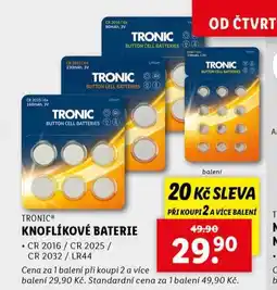 Lidl Knoflíkové baterie nabídka