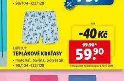 Lidl Teplákové kraťasy nabídka