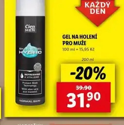 Lidl Cien gel na holení pro muže nabídka