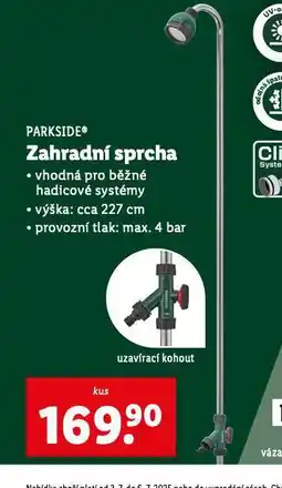 Lidl Zahradní sprcha nabídka