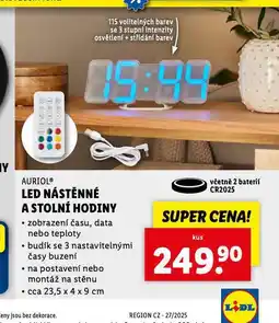 Lidl Led nástěnné a stolní hodiny nabídka