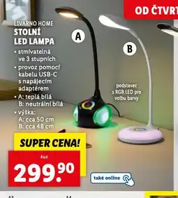 Lidl Stolní led lampa nabídka