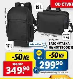 Lidl Batoh / taška na notebook nabídka