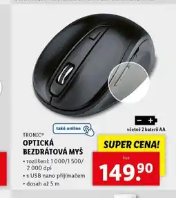 Lidl Optická bezdrávová myš nabídka