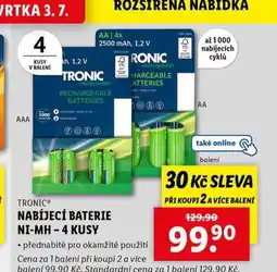 Lidl Nabíjecí baterie nabídka