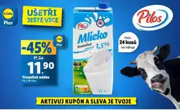 Lidl Trvanlivé mléko 1,5% nabídka