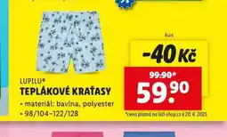 Lidl Teplákové kraťasy nabídka