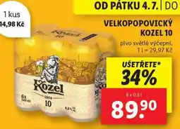 Lidl Pivo velkopopovický kozel 10 nabídka