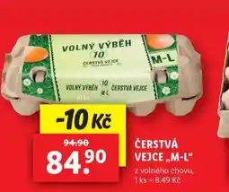 Lidl Čerstvá vejce m-l nabídka