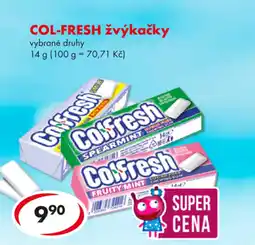 CBA COL-FRESH žvýkačky nabídka