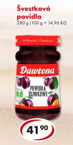 CBA Dawtona Švestková povidla nabídka
