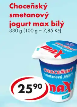 CBA Choceňský smetanový jogurt max bílý nabídka