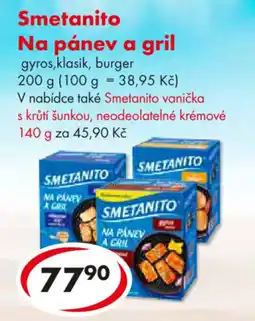 CBA Smetanito Na pánev a gril gyros,klasik, burger nabídka