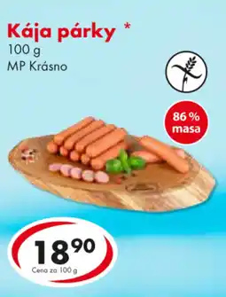 CBA Kája párky nabídka