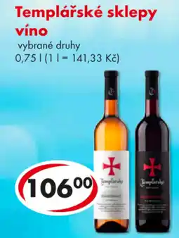 CBA Templářské sklepy víno nabídka