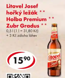 CBA Litovel Josef hořký ležák Holba Premium Zubr Gradusv nabídka