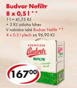 CBA Budvar Nefiltr nabídka