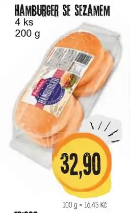 Konzum Hamburger se sezamem nabídka